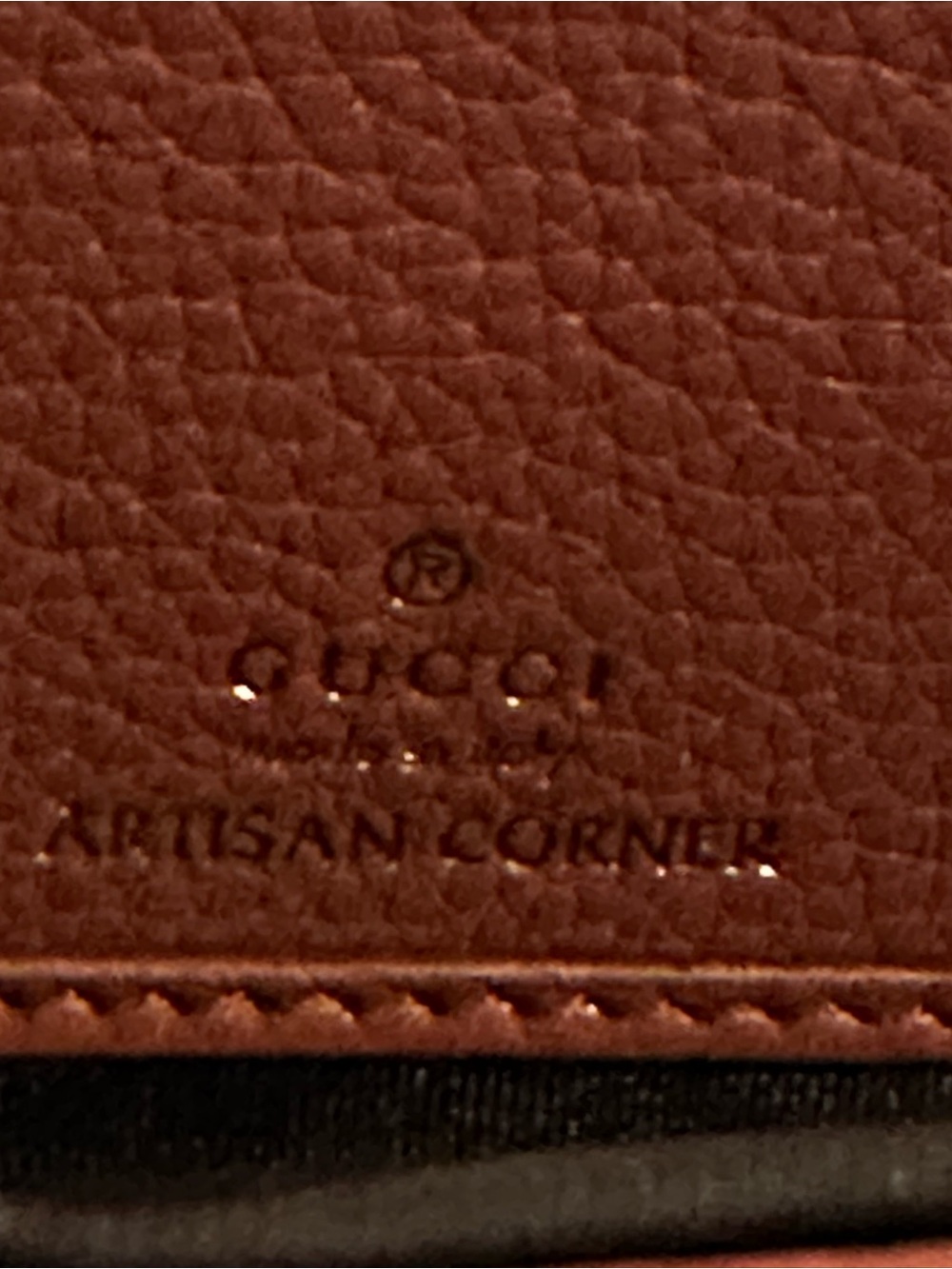 Authentic Gucci Coral-ish Leather Zip Wallet with Tassel - Picture 7 of 12